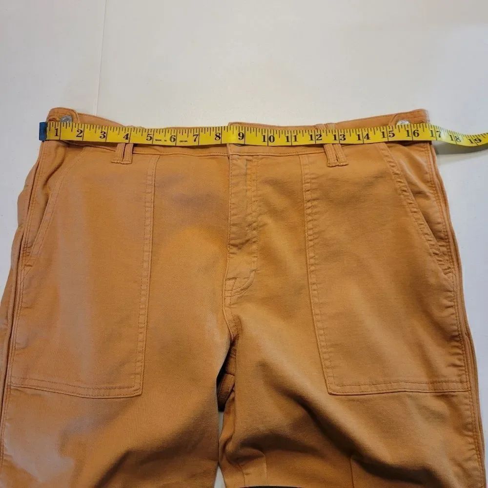 Pistola Orangey Tan Cropped Utility Pants Jeans Women's Size 32 Waist Denim - Picture 10 of 15